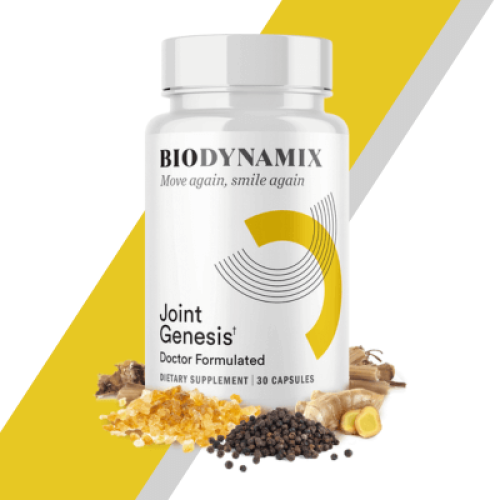 Doctor-formulated joint health support with natural ingredients for improved mobility and comfort.